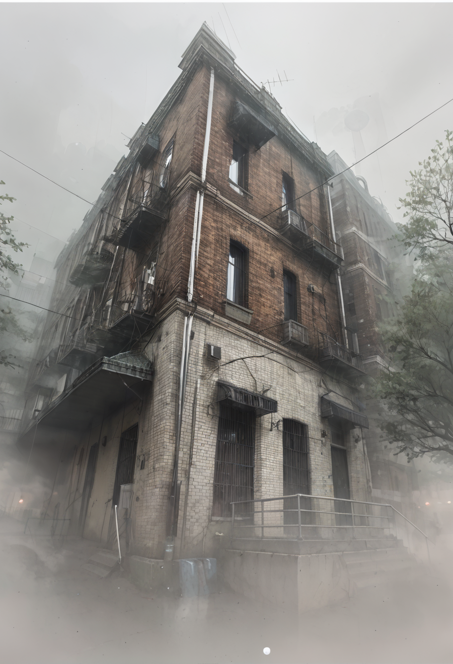 ,ruanyi1099,building,fog,outdoors,<lora:1099 silent hill background 1_v1_pony:0.9>, score_9,score_8_up,score_7_up,,8k,1girl,solo,,