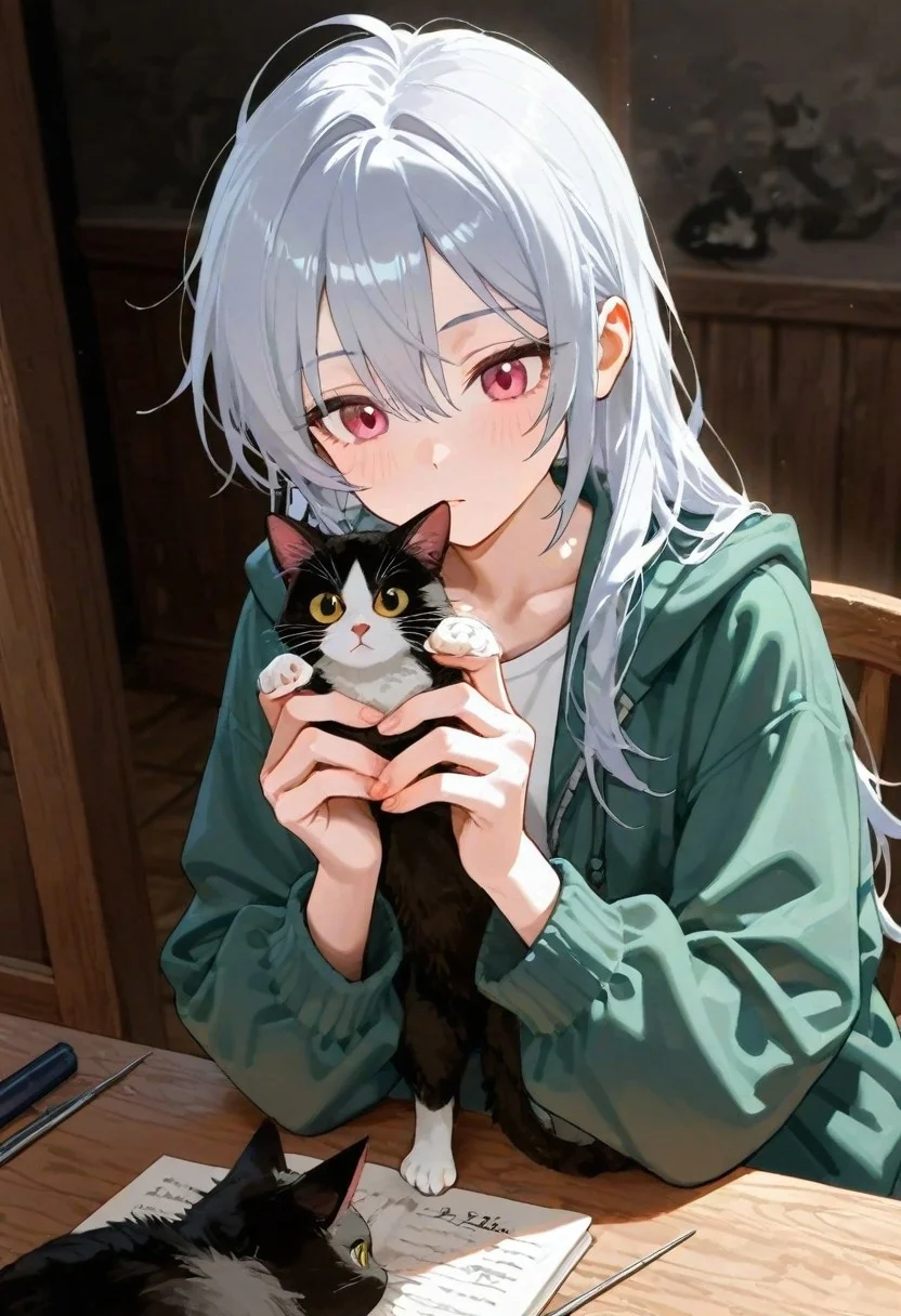 ,(cat:1.2), masterpiece, best quality, newest, absurdres, highres, safe,, (artist:ningen_mame:0.9),(artist:sho_(sho_lwlw):0.9),(artist:fkey:0.7),(ciloranko:0.5),
,, fir needles, fir needle style, fir needle, made out of fir needles
.,
Dive into the thriving woods of creativity, emphasizing theme adherence with aesthetics sharp enough to rival a pine needle. Engage with the model's intricacies to produce entries that aren't just visually compelling, but intellectually stimulating too.