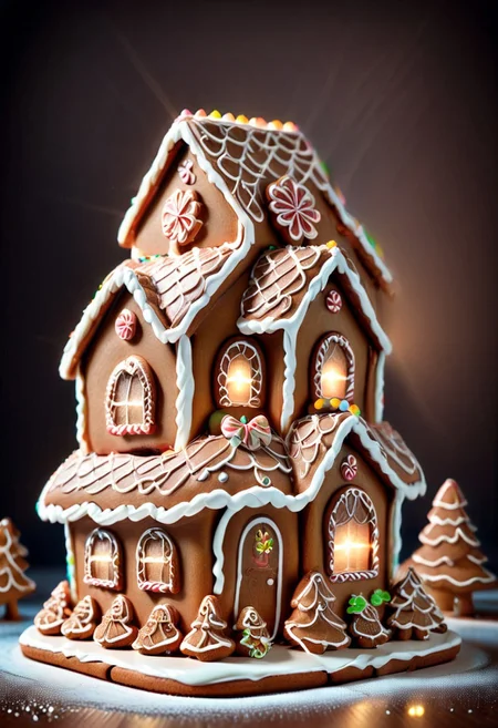 *snoo* Gingerbread icing candy style  glowing light
