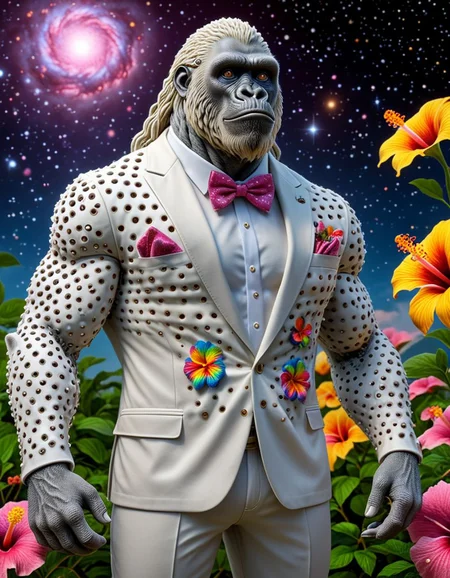 full body shot of professional 3d model hyperrealistic art breathtaking trypophobia,helios,hibiscus flower, no massive muscular white gorilla dreadlock, colorful, sky, bowtie, bow, copyright name, star (sky), formal, psy
<lora:helios:1> . award-winning, professional, highly detailed . extremely high-resolution details, photographic, realism pushed to extreme, fine texture, incredibly lifelike . octane render, highly detailed, volumetric, dramatic lighting dressed in normcore. Unpretentious, casual, basics, comfortable. Whole outfit, clear, sharp, balanced