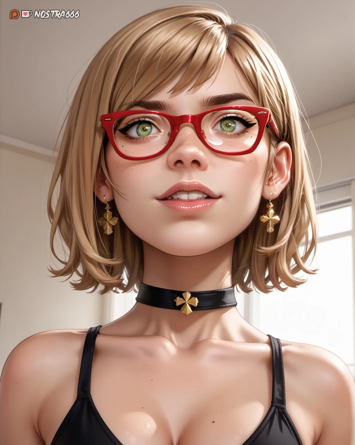 <lora:Darcy2.0Pony:0.7> darcy, (glasses:1.1), short hair, blonde hair, red-framed eyewear, (green eyes:1.1), choker, slim, fit, petite, young,
(1girl, solo, cleavage, dynamic sexy pose, dramatic angle, unique perspective, unique angle, view from below, attractive pose, dynamic pose, flirting pose,:1.1), (Confused, Wide-open eyes, a slightly furrowed brow, :1.3), rating_sfw , (sfw, safe for work) :1.1), (hero perspective, epic, elegant:1.1), (portrait:0.5),
BREAK
(__locations/locationschool__:1.2),
((18 years old girl), (very young, sexy girl, sexy woman):1.15),
source_cartoon, (score_9, score_8_up), perfect lighting, perfect girl anatomy, masterpiece, high quality, beautiful, dynamic, (very detailed), volumetric lighting, vivid colors, detailed background, pretty face,
<lora:Expressive_H:0.4> Expressiveh,
<lora:g0th1cPXL:0.4> g0thicPXL,
<lora:Fant5yP0ny:0.2>,
<lora:LandscapeFixer:0.2>,
<lora:StS_detail_slider_v1:0.5>,
<lora:d3t41l3dXLP:0.1> d3t41l3d,
<lora:eye_catching:1> eye catching, drab,
,
(Early Night, Star-filled Sky, Bright Moonlight, Silhouetted Trees, Illuminated Buildings, Soft Streetlights, Reflections on Water, Cool, Crisp Air, Flickering Candlelight, Subdued Colors:0.3),