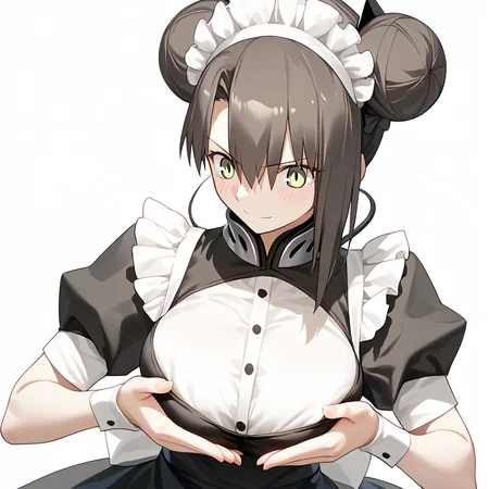 <lora:Takeuchi_Takashi_PonyXL_style_v01:1>
<lora:agent.pony:1>
score_9 , score_8_up , score_7_up , source_anime , 
masterpiece , best quality , ultra-detailed , 
BREAK
agent \(girls' frontline\), maid
1girl , woman , huge breasts , light smile , light blush , ((jeanne d'arc (fate)):0.5)  , 
long black hair  , maid dress ,  
Giant Tai Chi