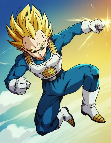 zPDXL, score_9, score_8_up, score_7_up, score_6_up, score_5_up, source_anime, 4k, absurdres, 1boy, solo,
<lora:Broly_v1:0.8> dbsb, (vegeta), yellow hair, super saiyan, (widow's peak), blue bodysuit, saiyan armor, white gloves, white boots, fighting stance, aqua eyes, no pupils,