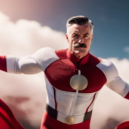 cinematic film still of <lora:J. Jonah Jameson:1>
J. Jonah Jameson a cartoon of a man in a red and white suit flying in sky, shallow depth of field, vignette, highly detailed, high budget, bokeh, cinemascope, moody, epic, gorgeous, film grain, grainy