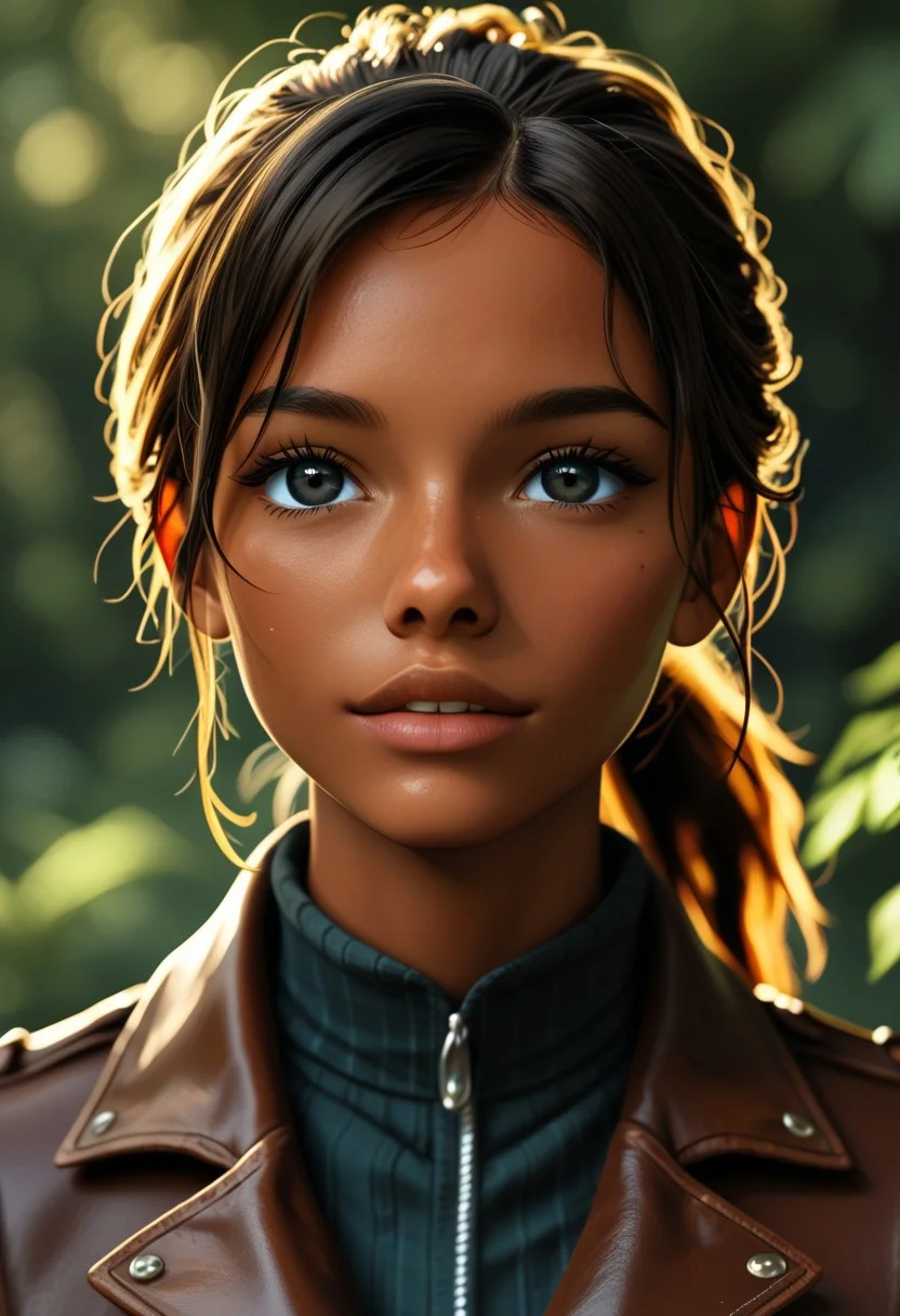 1girl, Masterpiece, 8k, ultra high detail, score_7 up,
volumetric lighting, vivid colors, vibrant colors, score_8_up, score_9, small breast size, sporty black ponytail hair, fcNeg, stunning dark eyes, tan skin, small nose, innocent beauty, slim face, cute face, athletic body, perfect sporty body, extreme detailed body, intence dark eyes, perfect face, ultra high detailed face, perfect eyes, petite,
As fantasy ranger, in mystic woods, fantasy, brown leather trousers, dark leather boots, brown leather top, a bow on her back,
BadDream, d3t41l3d,