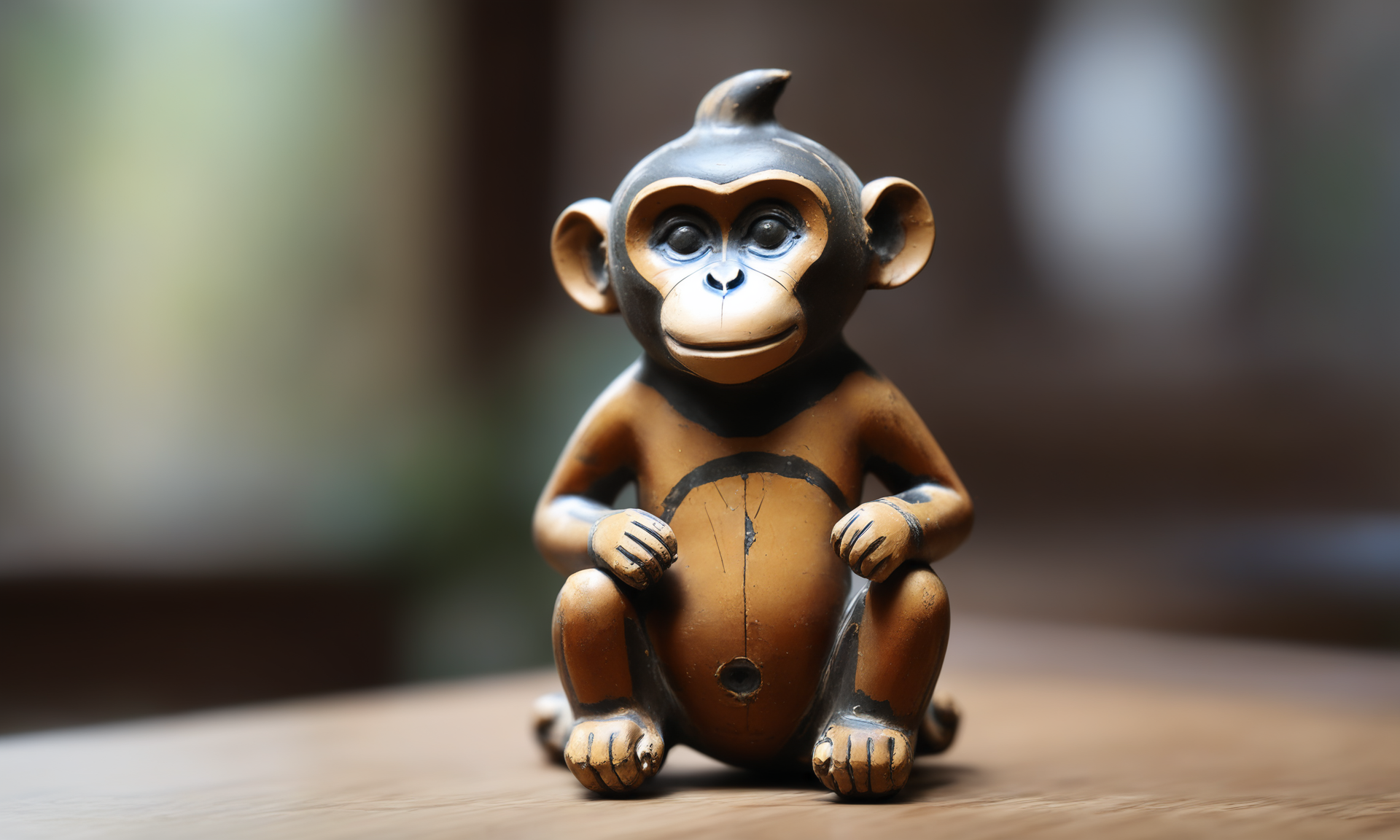 <lora:paintedpotterycd_xl-000004:0.8>,a handmade sculpture toy of a monkey made of painted pottery in office scene,paintedpotterycd_xl,miniature,tilt-shift,solo,indoors,chinese zodiac,wooden table,cutie,cute,still life,animal statue,front view,facing viewer,looking at viewer,(Unbelievable Digital Artwork:1.3),fine art,CGSociety,ArtStation,master works, 8K, HDR, UHD, masterpiece, best quality, highly detailed, high resolution, finely detail, extremely detailed, ultra detailed, wallpaper