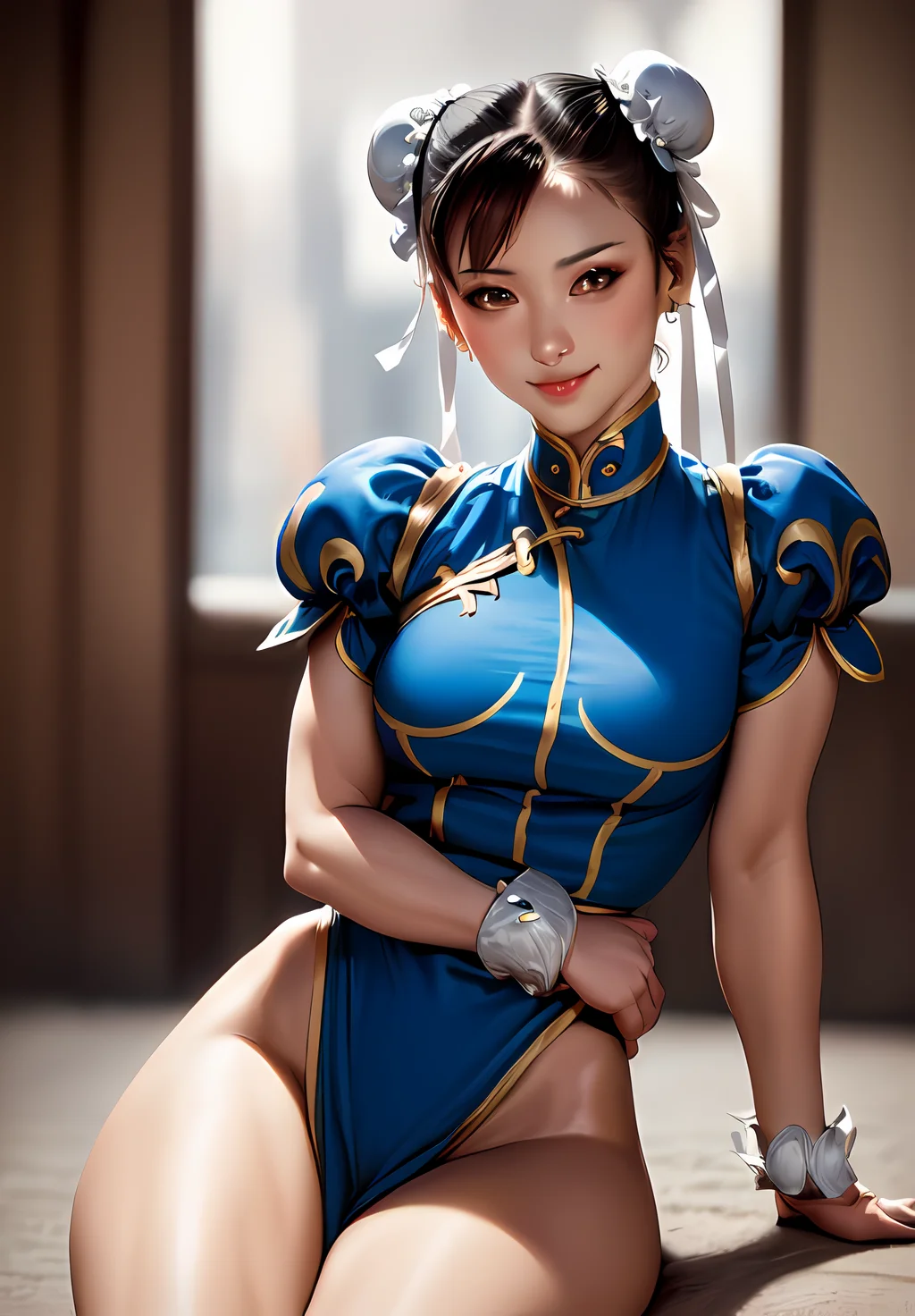 (Photo:1.3), highdetail, <lora:chun-li:0.8>, chun-li, 1girl, solo, smirk, sitting, in love, heart,, (seductive, alluring, charming:1.3), (ultra-high res, high details, absurdres:1.3)