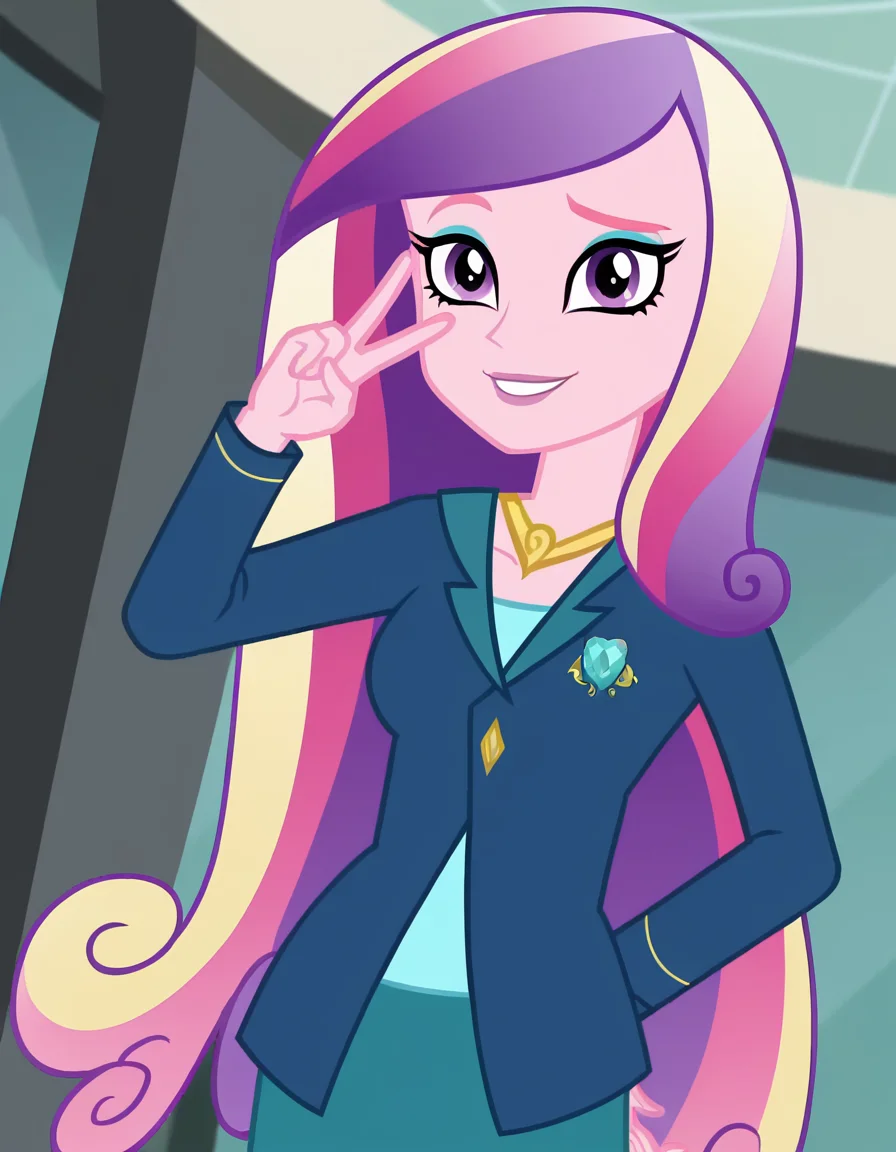score_9, score_8_up, score_7_up, source_anime, <lora:dean-cadance-movie-ponyxl-lora-nochekaiser:1>, cadance, long hair, very long hair, purple eyes, pink hair, purple hair, multicolored hair, two-tone hair, eyelashes, makeup, eyeshadow, skirt, formal, suit,, aquarium, water, fish, tanks, blue, smile, v, v over eyes,, looking at viewer, solo,, dutch angle, cowboy shot