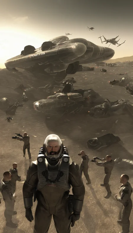 Cinematic scene, Command & Conquer, Brotherhood of NOD, sci-fi, detailed background, masterpiece, best quality, high quality, absurdres <lora:command_and_conquer_xl_v2:1>
