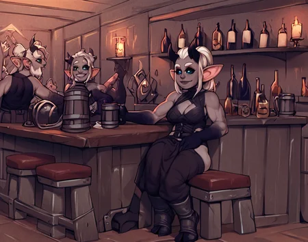 (score_9,score_8_up,score_7_up,score_6_up,score_5_up,score_4_up),high quality,detailled,( tavern, detailled background, indoor),<lora:incase_2024_new_style_upscaled_with_big_images:1>,<lora:easynegative:1>,<lora:StS_PonyXL_Detail_Slider_v1.4_iteration_3:0.3>,<lora:Expressive_H:0.3>,expressiveh,
BREAK
sexy,horny,slutty,full body,sitting, crowd, <lora:gurlholm_species_stellar_dream:0.8> (black forearms,white hair, grey skin, dwarf, black forearms, shorstack, pointy ears, long horns,1girl, breasts, solo, muscular, colored sclera)
