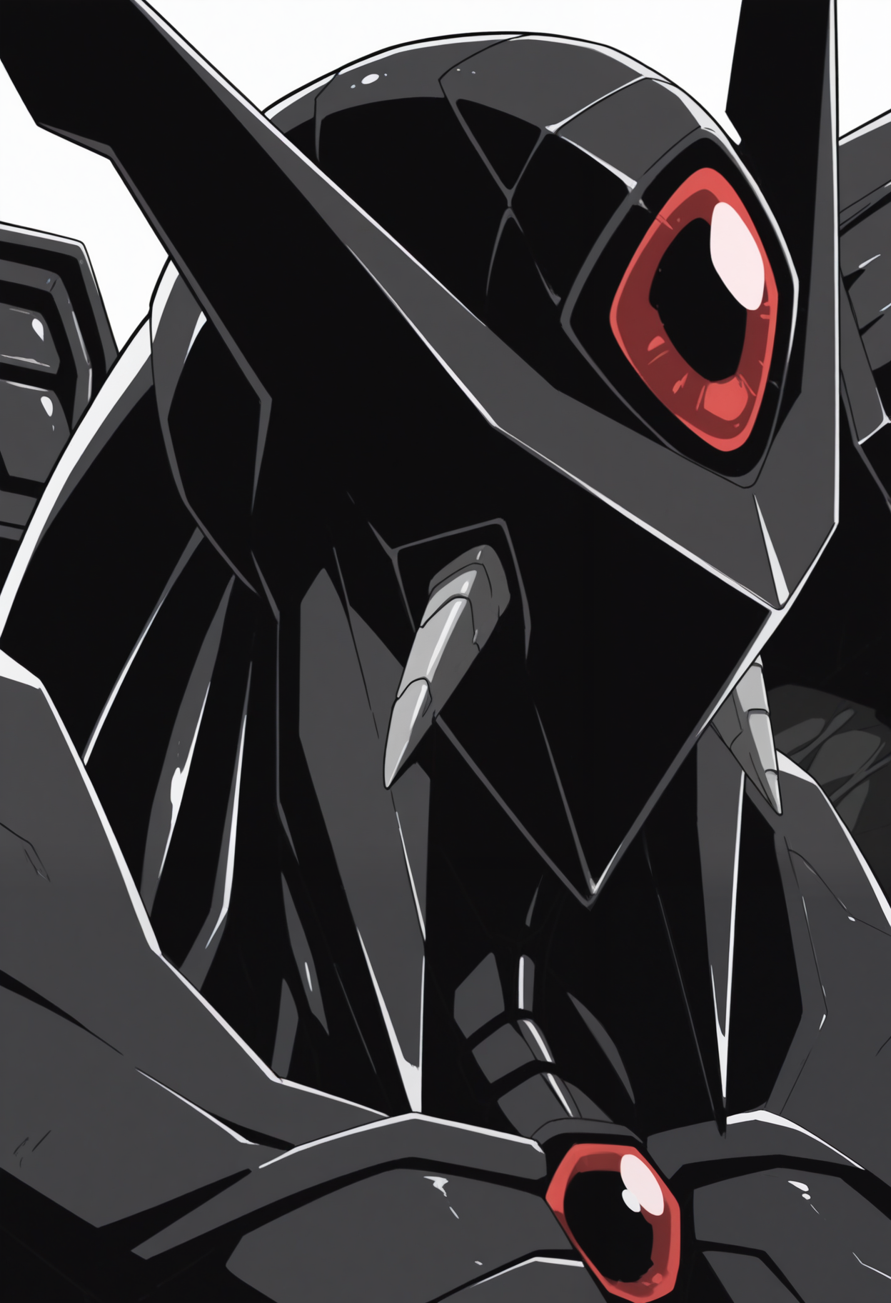 masterpiece,best quality,amazing quality, 1boy, solo, k3rb1us, mecha, close up, side angle,