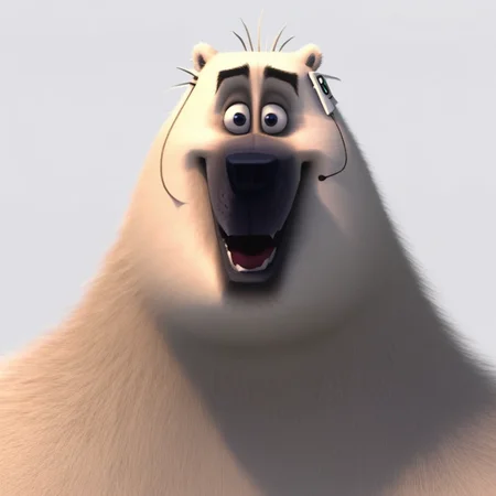 Corporal the polar bear from Madagascar