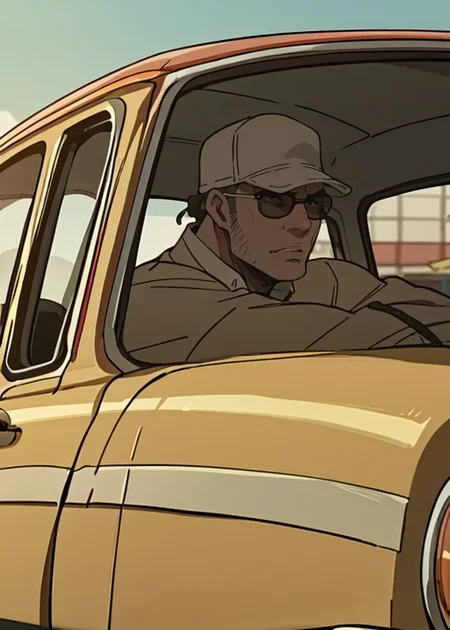 score_9, score_8_up, score_7_up, score_6_up, score_5_up, megalobox, man leaning against car
<lora:Megalobox_ã¡ã¬ããã¯ã¹_Megarobokusu_-_YÅ_Moriyama:.95>