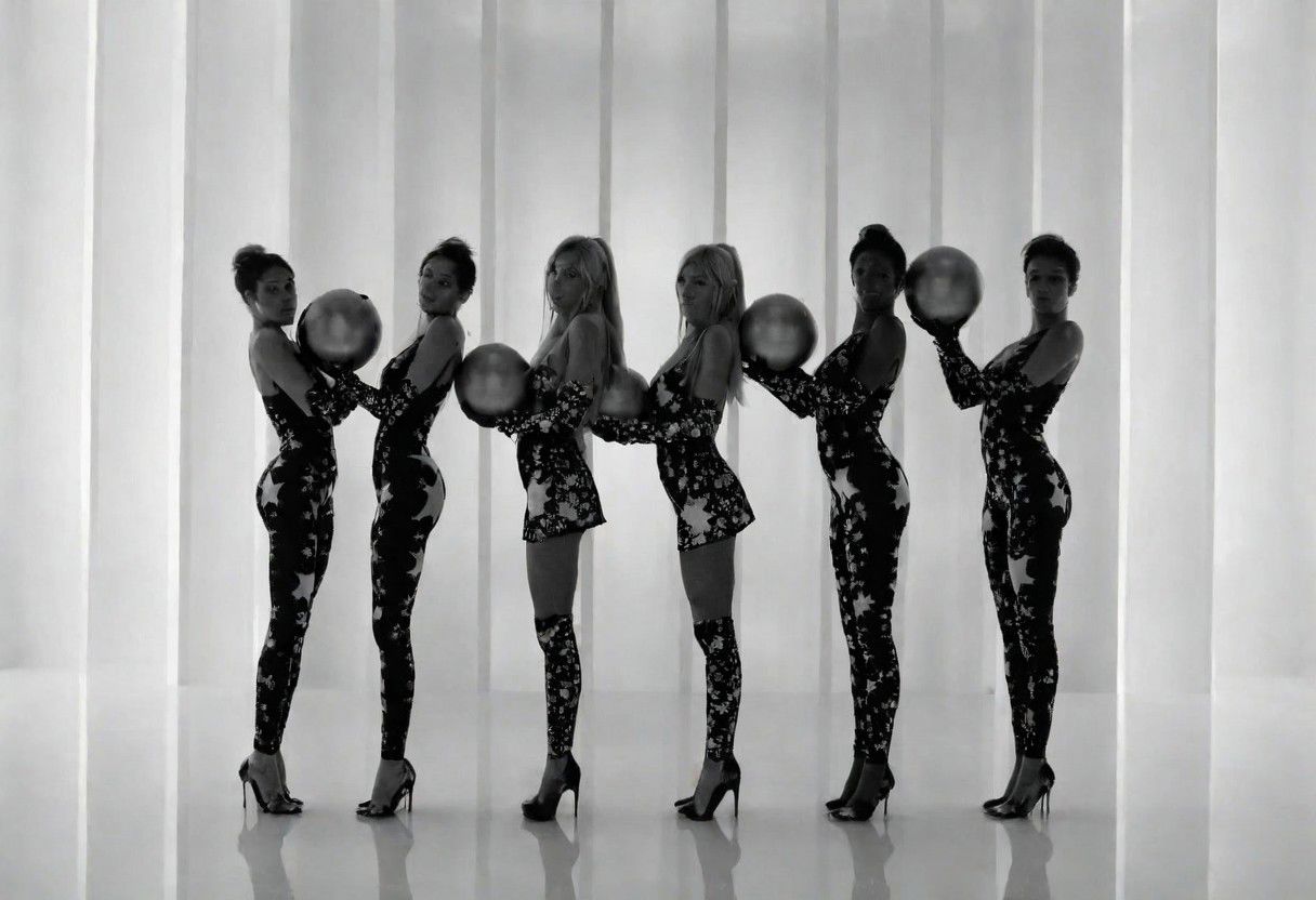 ziprealism, group of woman, holding spheres
