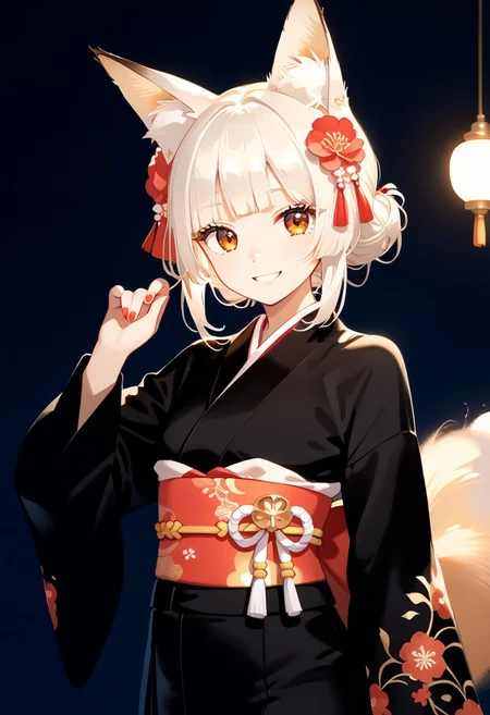 score_9, score_8_up, score_7_up, score_6_up , (masterpiece, best quality:1.4), 
high detailed background,(fox-girl:1.5), (white-hair:1.6), (traditional hanfu:1.5), (anime-style:1.6), (big-eyes:1.4), petite, (fox-ears:1.6), (elegant-pose:1.3), (playful-smile:1.3), obi-belt, long-sleeves, (dim-lighting:1.2),  warm-lighting, cinematic, soft-color-palette, digital-illustration, watercolor-highlights