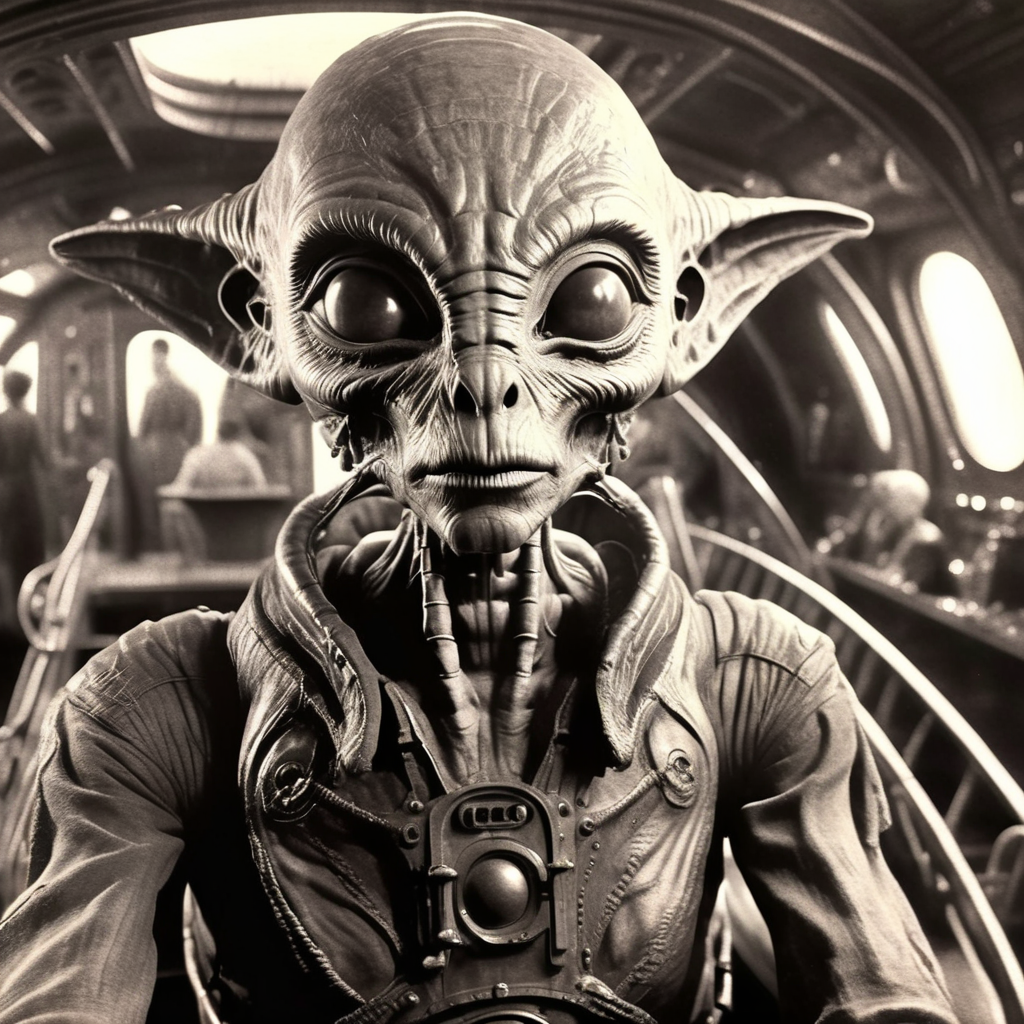 eldoria alien on the ship, very realistic detail, cinematic<lora:eldoria:1>
