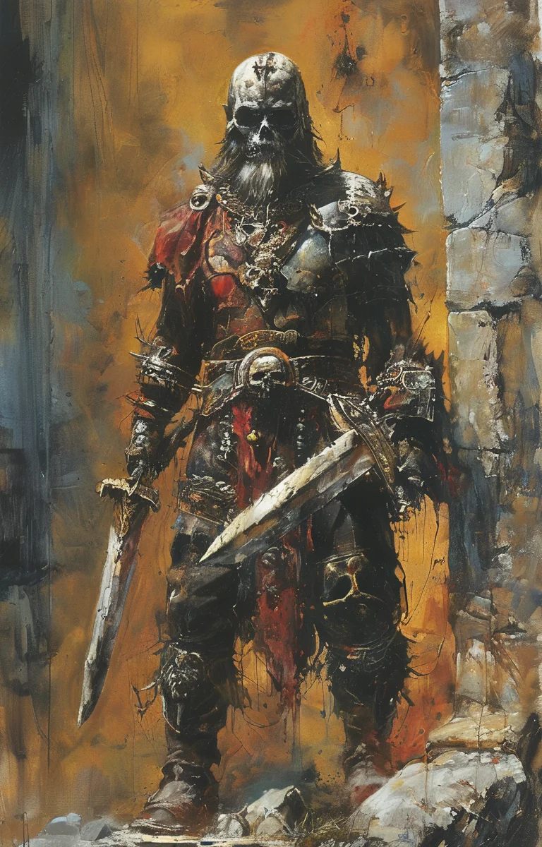 masterpiece,best quality,<lora:tbh233-sdxl:0.9>,illustration,style of Simon Bisley portrait of noble man