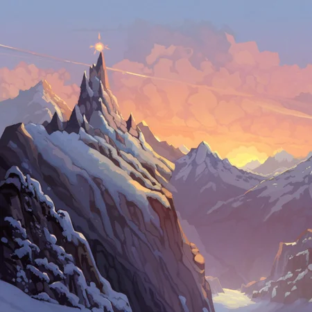 score_9, score_8_up, score_7_up, score_6_up, ultra detailed, landscape with sharp slate escarpments and distant obsidian cliffs (landscape:1.3), snow covered mountains, caves, magical lanterns lighting up the caves, dwarven structures, stone carved homes, homes inside the mountains, stone temple, houses merging with the mountains, interior of cave