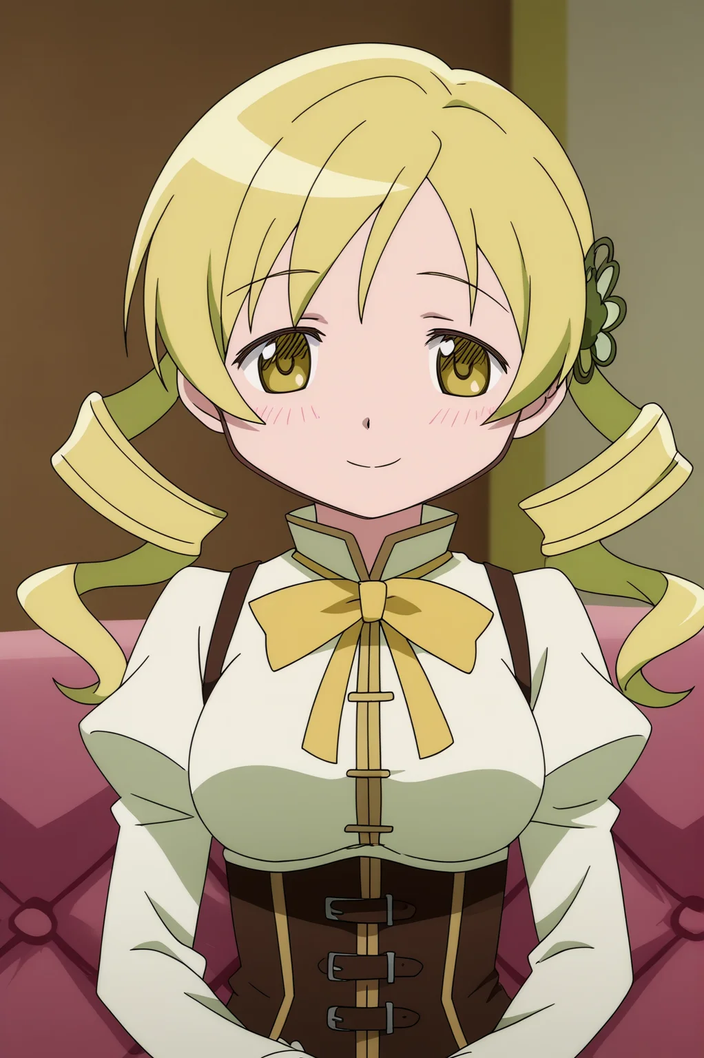 rating_safe, anime screencap, consistent background, Mami Tomoe, light smile, upper body <lora:Madoka-Mami_Tomoe-PDXL:0.8>