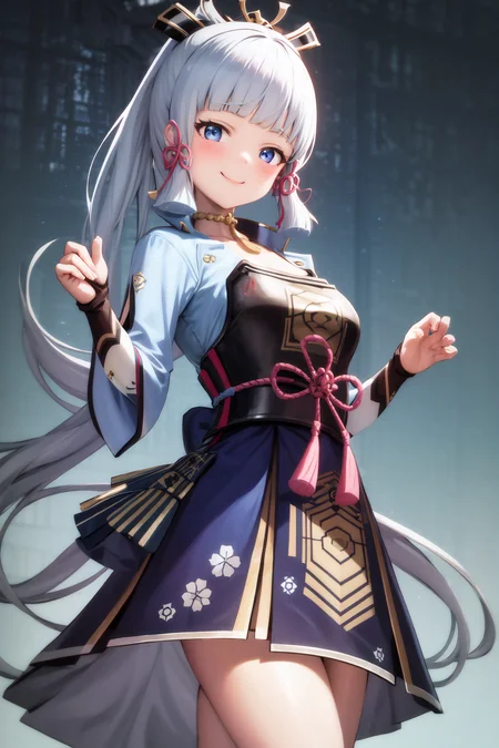 masterpiece, highres, best quality, 1girl solo, kamisato_ayaka, smile, kimono <lora:kamisato_ayaka:1.0>