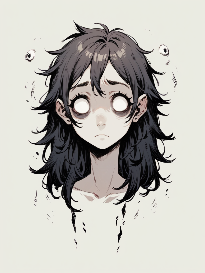 score_9, score_8_up, score_7_up, score_6_up, w00f, simple background, 1girl, blank eyes,
 <lora:w00fXLP:1>