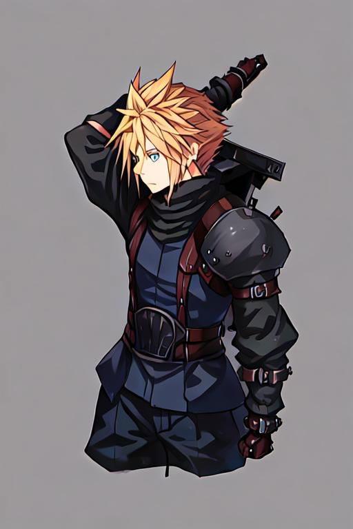 cloud strife, shinra_infantry_uniform