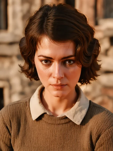 score_9, score_8_up, score_7_up, score_6_up, DanaRoze, solo, short hair, brown hair, brown eyes, shirt, long sleeves, female,  <lora:Dana_Roze:1>