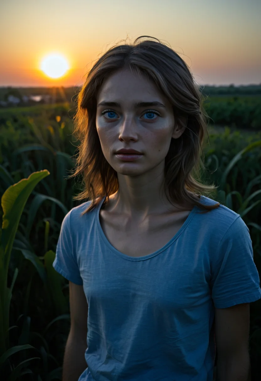 positiv Clip L:
positiv Clip G:
that captivates the viewer. natural dark blue eyes exude depth and penetration. sunset in the background,