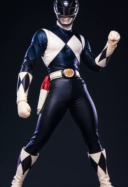 (score_9:0.9),score_8_up,score_7_up,anime style,rating_safe,(zPDXL),<lora:Black Ranger ponyXL v3.5:0.96>,black ranger,1boy,male focus,solo,clenched hands,full body,black background,
