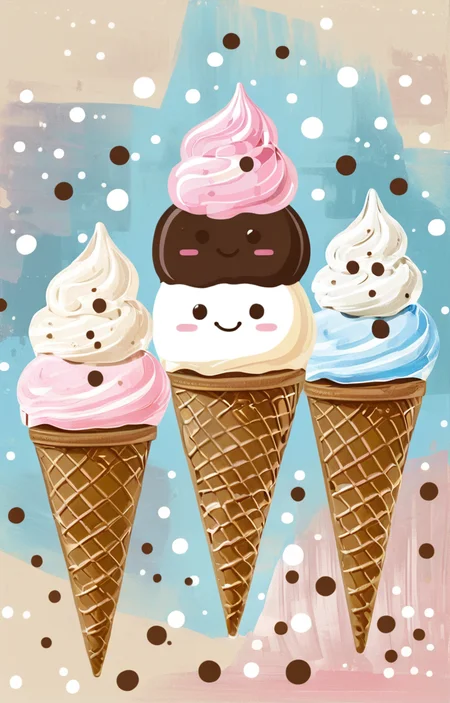 masterpiece,best quality,<lora:tbh14-sdxl:0.9>,illustration,ice cream portrait of family