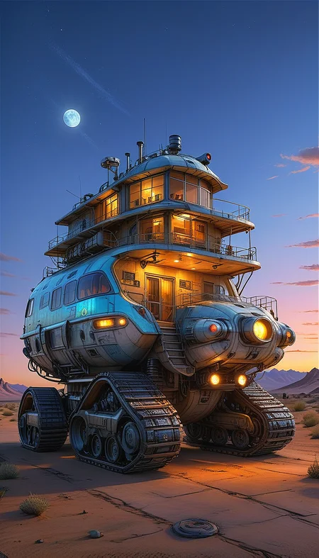 (cel-shading:2)+, (in ARTIST style:1.6), (masterpiece:1.7), night, glow neon,
hyperrealism, glossy, shinny, clear image, accurate picture, clear picture, precise image, focused image, Science fiction style, Science fiction,
(no humans, ground vehicle, sky, outdoors, motor vehicle, cloud, vehicle focus, scenery, building, Tracked Vehicle, Traction City)
night, glow neon,
(masterpiece:1.8), (highest detailed:1.8), perfectly lighted, (contrast), (saturated), (((sharp focus))),
(hyperdetailed:1.3), (intricate details:1.2), (Refined details:1.3), (best quality:1.5), highly detailed textures, vibrant colors,
(ultra sharp focus:1.8), (detailed texture:1.8), (detailed edges:1.8), (thin lines:1.8), (best quality:1.8),
<lora:Apparatus_-_Traction_City_Walkers_Vehicles:0.8>,