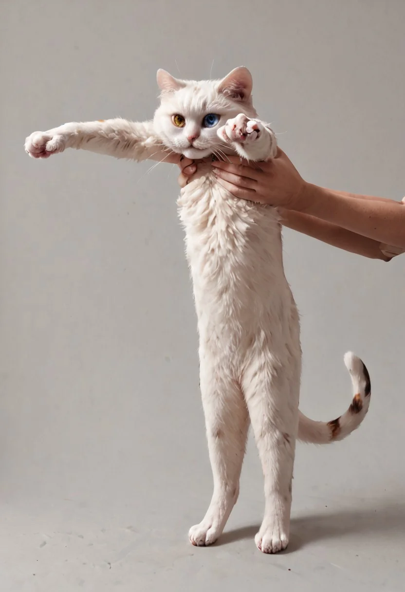 score_9, score_8_up, score_7_up, source_photo, rating_safe, IncrsXLLCM, full body, holding animal, GrubCat, heterochromia, simple background
