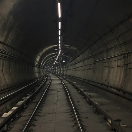 empty metro tunnel with tracks <lora:Metro:1>