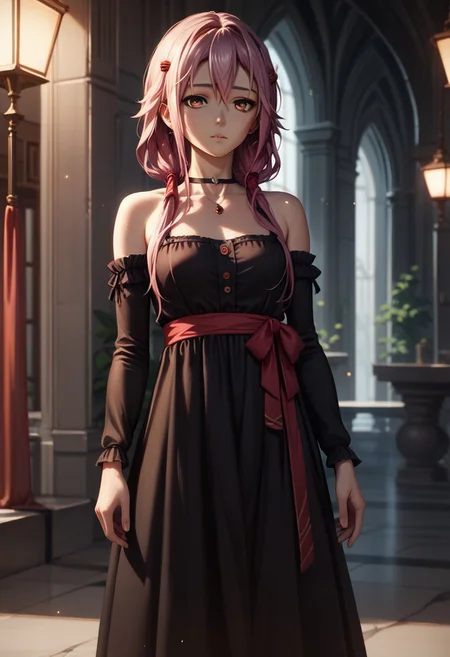 score_9_up, score_8_up, score_7_up, extreamly detailed, beautiful detailed face, complex detailed background, 1girl, BREAK,
INORI YUZURIHA CHILDHOOD, age down, black dress