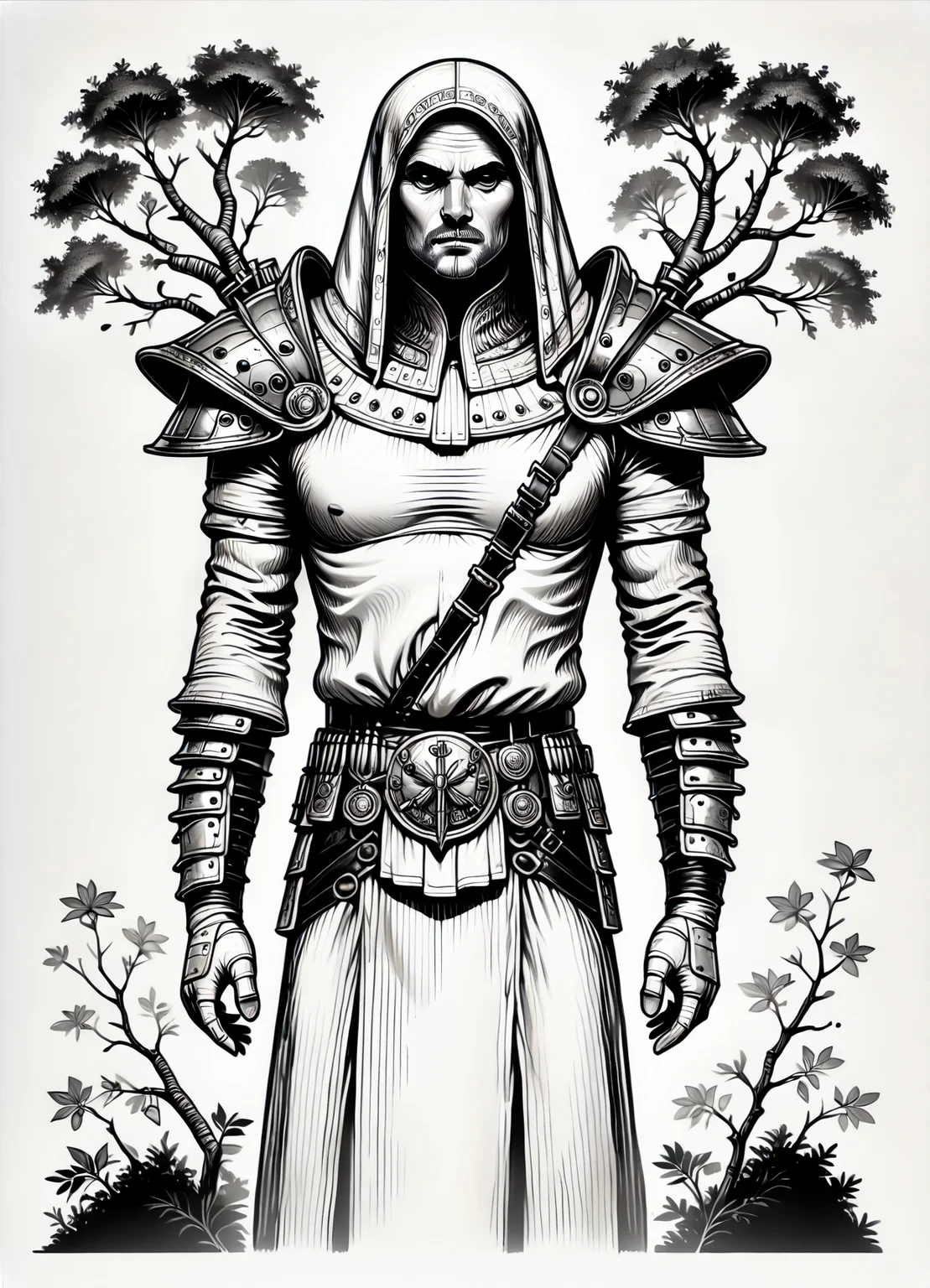 DonMS1mpl3Dr4w1ngXL, score_9, score_8_up, score_7_up, score_6_up, simple lineart, tree ent, fearless female warrior, skilled archer, formidable strength, independent and self-reliant, tall and muscular stature, battle-hardened, warriors of ancient myths, honor and bravery, fantasy , rating_safe <lora:DonMS1mpl3Dr4w1ngXL-pony_v1.1:1>