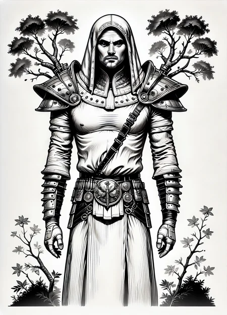 DonMS1mpl3Dr4w1ngXL,  score_9, score_8_up, score_7_up, score_6_up, simple lineart, tree ent, fearless female warrior, skilled archer, formidable strength, independent and self-reliant, tall and muscular stature, battle-hardened, warriors of ancient myths, honor and bravery, fantasy , rating_safe  <lora:DonMS1mpl3Dr4w1ngXL-pony_v1.1:1>