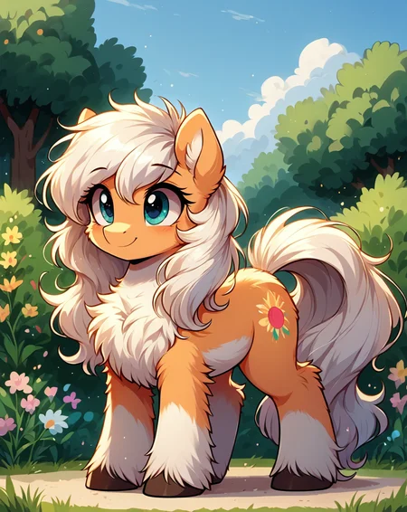 score 9, score 8 up, 1girl, masterpiece, <lora:MegaFluffyPonyV2:1> megafluffypony, furry, fluffy, full body, pony, feral, cute, beautiful, pretty,