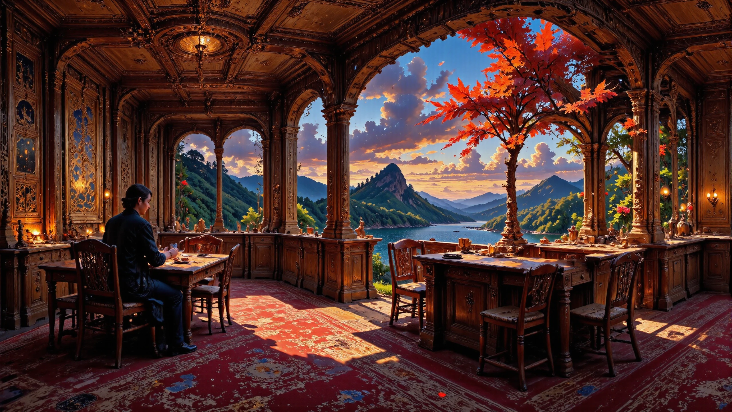 (clubroom:1.3),  beautiful (Mauritian) fantasy landscape,  dusk, woman, intricate, very detailed, sharp, colorful, <lora:Hand v2:1> <lora:Anti-Blur:1> <lora:Insane Detail Slider:0.5>   <lora:Flux.1_Turbo_Detailer:0.6> <lora:flux-photo-transparent_Alpha_1.0:0.8> <lora:flux.1_lora_flyway_Epic-detail_v2:0.6> <lora:Painterly01b_CE_FLUX_AIT:0.8> pntrlyCE_style, <lora:VividlySurreal:0.8>, <lora:FluxMythP0rtr4itStyle:0.8> mythp0rt