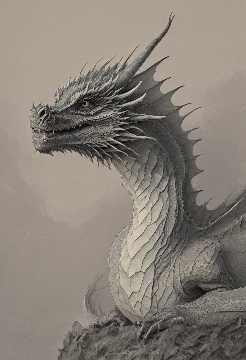a beautiful and elegant dragon