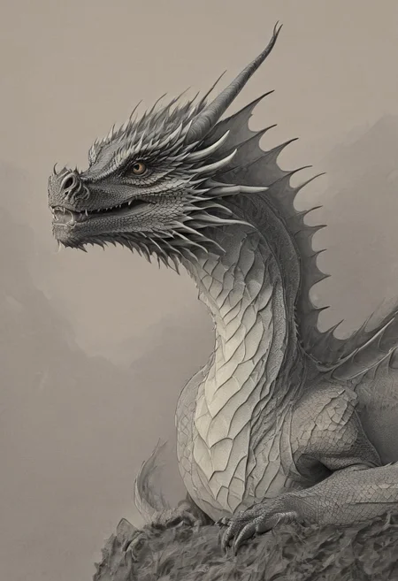 a beautiful and elegant dragon