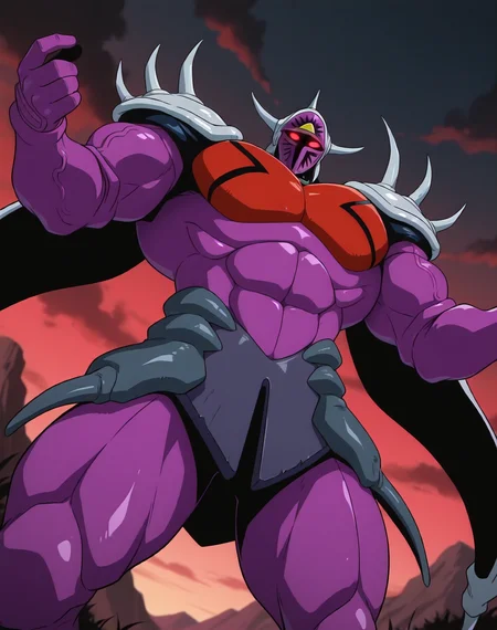 <lora:Lanacuras_(Shinzo)_(Illustrious)_(AD):1> Lanacuras, muscular, Shinzo,
exterior, vivid anime dark sky with black clouds, mountains, nature, end of the world background, red and green clouds in the sky, fighting,
dynamic action, dutch angle, cowboy shot, detailed face, detailed eyes, glowing red eyes,
hyper muscular, end boss, large wide rounded protruding pecs, bulging muscles, large rounded muscular shoulders, large biceps, large thighs, abs, red pecs, perfect hands, peak physical conditioning, pinnacle of manly perfection, perfect physique, veiny muscles, commanding oppressive presence,
BREAK: very awe, aesthetically pleasing, masterpiece, best quality, amazing quality, very aesthetic, perfect depth of field shot,
BREAK: lazympos, lazypos (2),