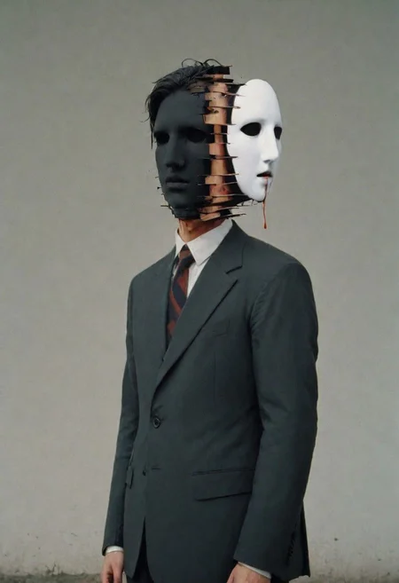 My head is slicing into enigmatic sections, and my primary symptom is that I have no face, but I must see