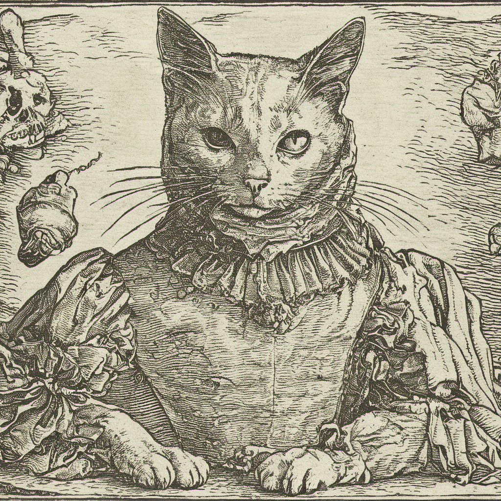 high quality, masterpiece,  dansemacabre  ,close up image of a cat <lora:dansemacabre-000007:1.4>