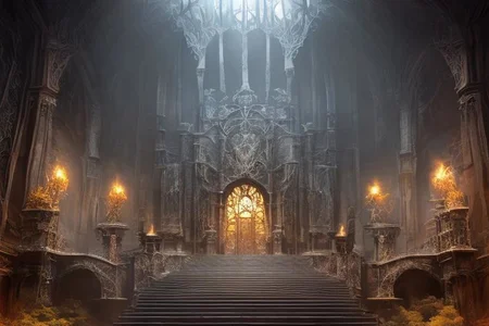 RAW photo, (masterpiece:1.3), subsurface scattering, heavy shadow, (high quality:1.4), (intricate, high detail:1.2), professional photography, HDR, High Dynamic Range, realistic, ultra realistic, photorealistic, high resolution, film photography, ambient lighting, atmospheric effects, <lora:detail_slider_v4:2>, OverallDetail,  <lora:Evil:1>, outdoor scenery, stairs, evilrealms, forest, epiCPhoto