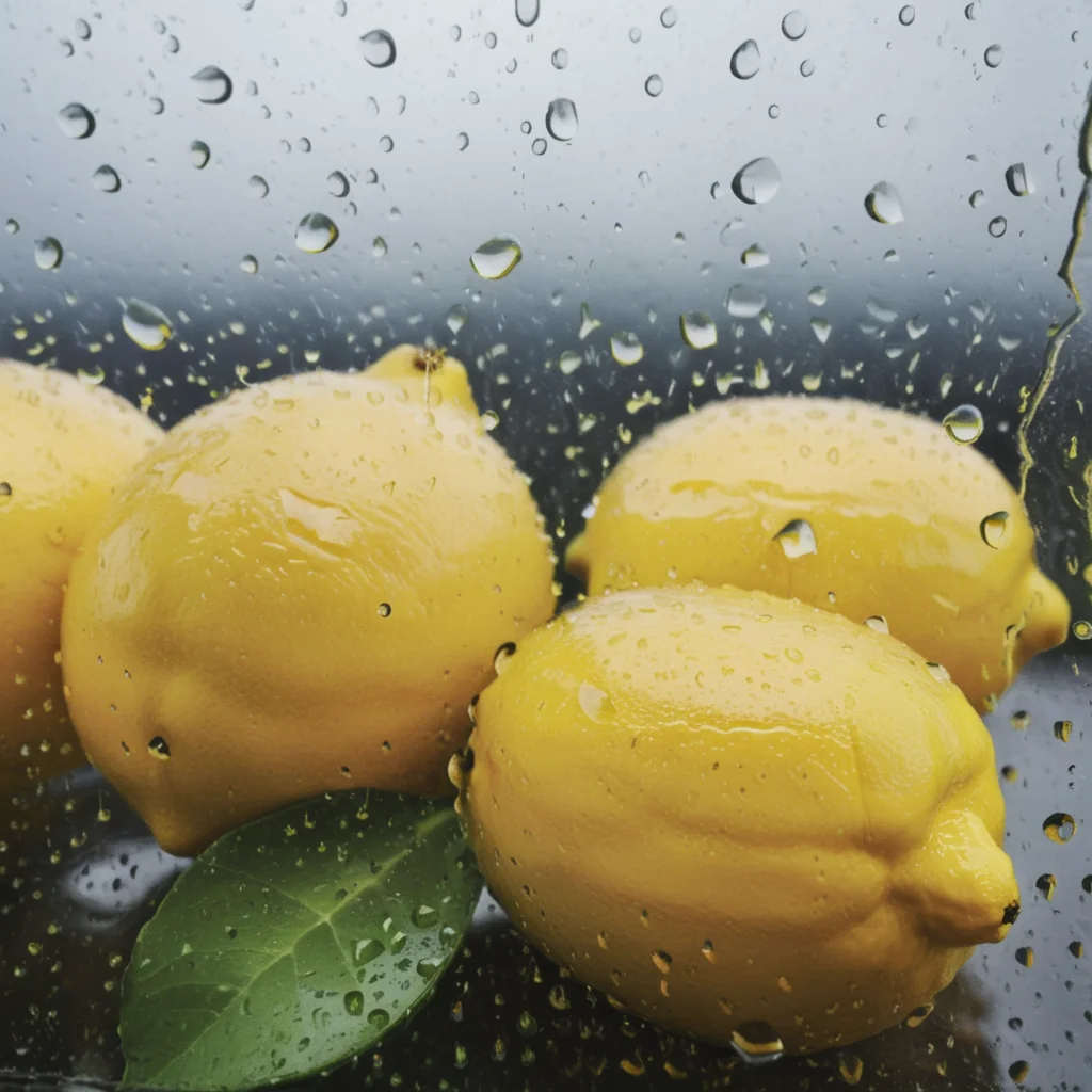lemons behind rain on glass<lora:Rain_on_Glass_XL:1>