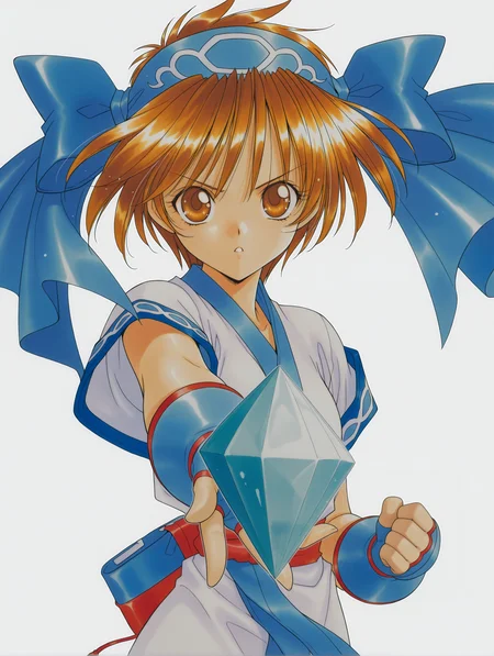 masterpiece,best quality,newest,1girl,solo,
<lora:rimururu_ilxl_v1.3:1>,n_rimu,brown hair,brown eyes,r_bow,r_clothes,fingerless gloves,Conle,crystal,<lora:Fixhands_anime_bdsqlsz_V1:1>,dynamic_angle,cinematic_angle,looking_at_viewer,white_background,simple_background,standing,upper_body,face_focus,serious,reaching towards viewer,