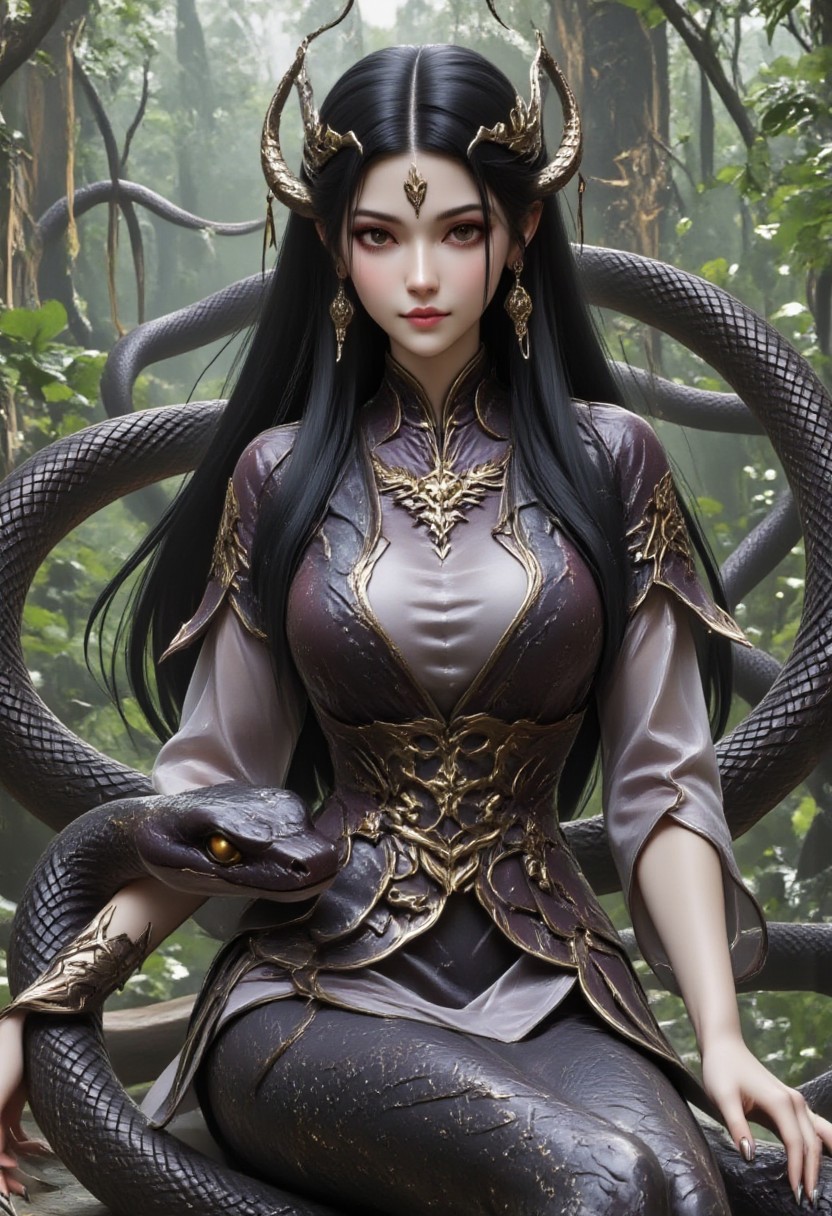 please for the love of god rate it PG for the damned challenge.  NewFantasyCore, metal snake, metallic snake, snek, goth