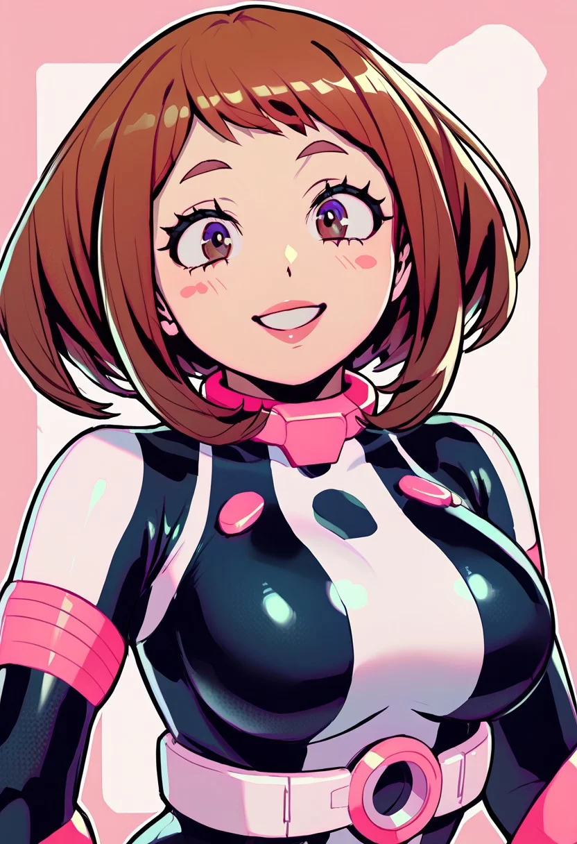 score_9, score_8_up, score_7_up, score_6_up, score_5_up, score_4_up, source_cartoon, <lora:confetti-extract- ponyxl:0.85>, detailed eyes, easynegative, rating_explicit, Expressiveh, 1girl, solo, smiling at viewer, smile, close up, datcravat, lips, big breasts
uraraka ochako, 1girl, brown hair,brown eyes,short hair, blush stickers, uravity outfit, superhero, hero bodysuit,pink belt, pink wrist guards,