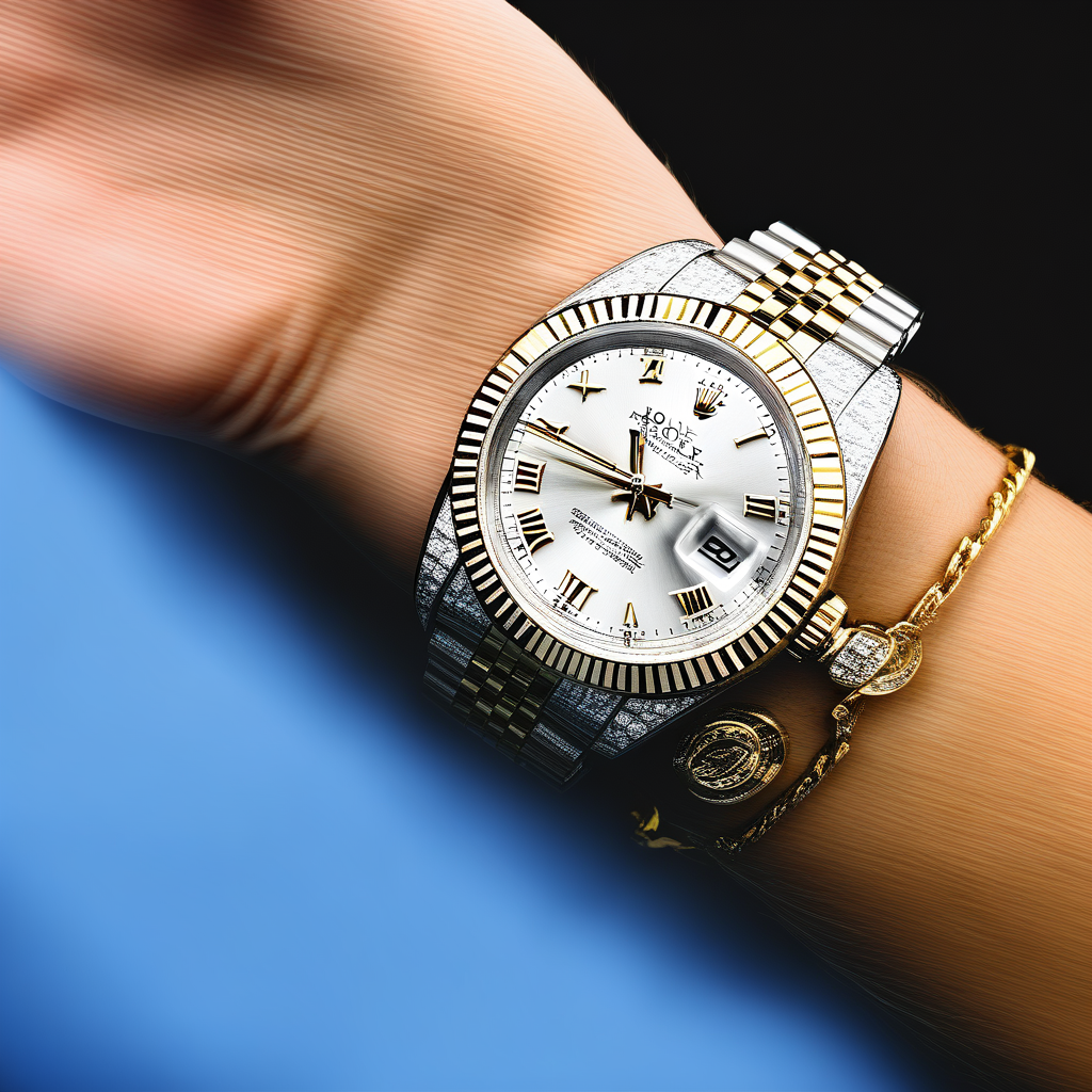 Rolex watch on wrist