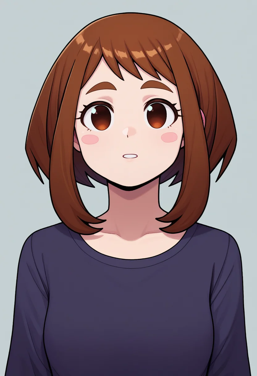 score_9, score_7_up, BREAK <lora:kannelart-guy-PONYv1:1>, no pupils, 1girl, solo, uraraka ochako, portrait,